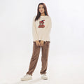 Buy Sajiero Fleece Long Sleeve Pajama Suit Snow Teddy in Pakistan