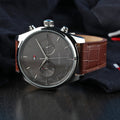 Buy Tommy Hilfiger Mens Quartz Leather Strap Grey Dial 44mm Watch - 1710422 in Pakistan