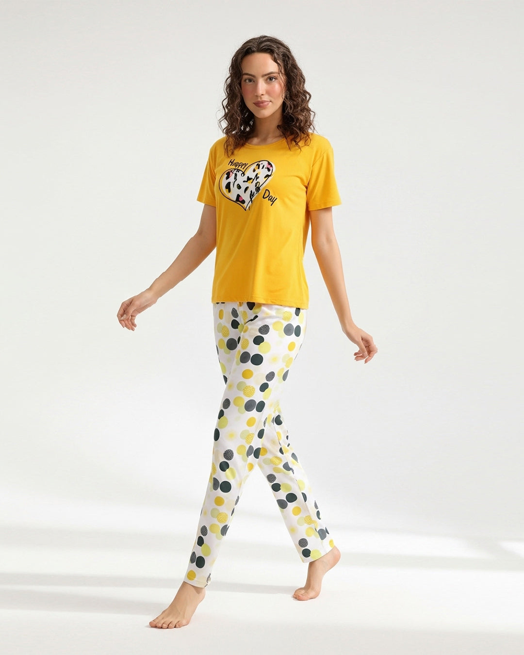 Buy Sajiero Cotton PJ Set - Yellow Chic in Pakistan