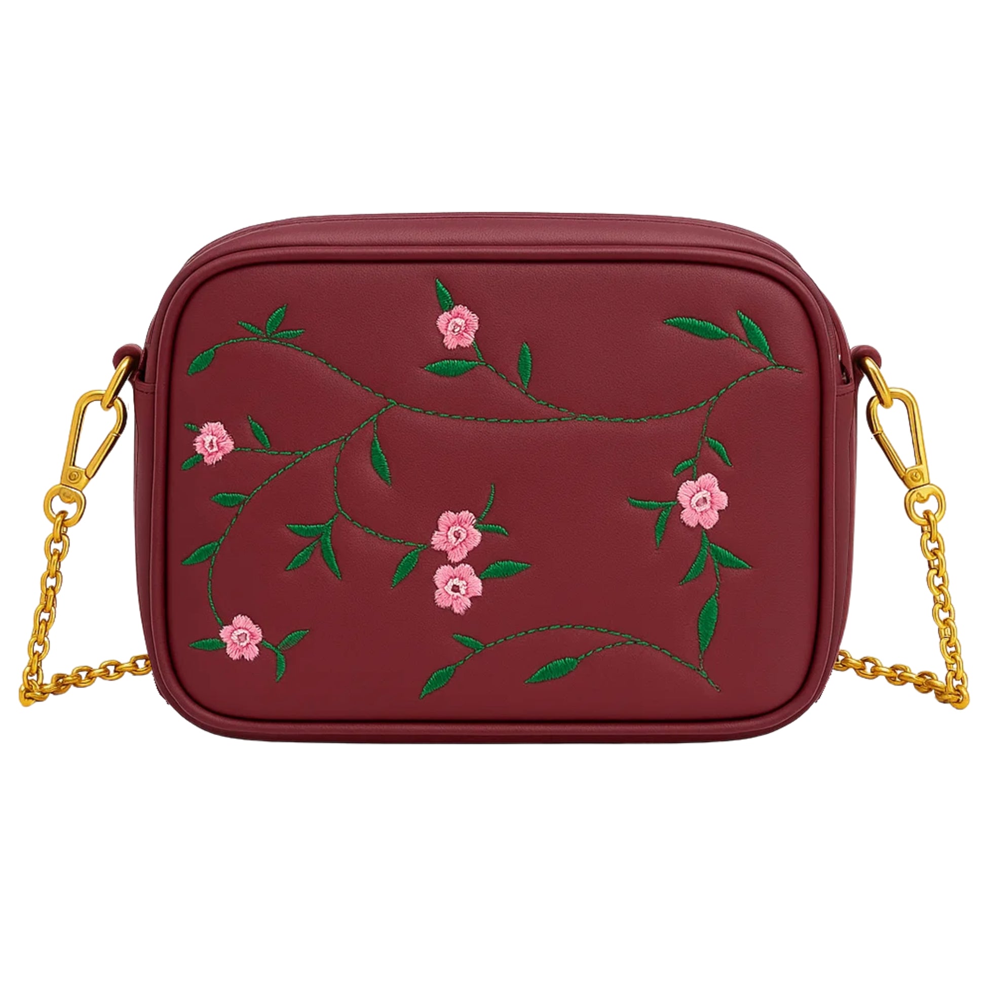 Buy Floral Chic Crossbody Bag - Maroon in Pakistan