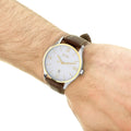 Buy Hugo Boss Mens Quartz Brown Leather Strap White Dial 43mm Watch - 1513486 in Pakistan