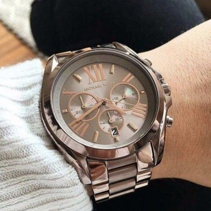 Buy Michael Kors Bradshaw Chronograph Sable Dial Brown Steel Strap Watch for Women  - MK6247 in Pakistan