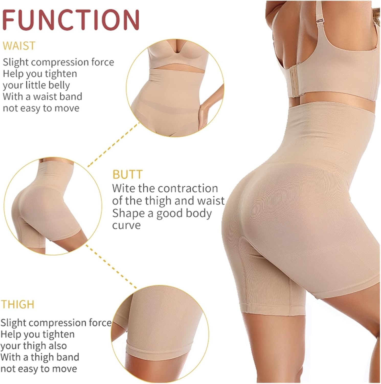 Buy Silicone Body Shaper Thigh Shaper - Beige in Pakistan