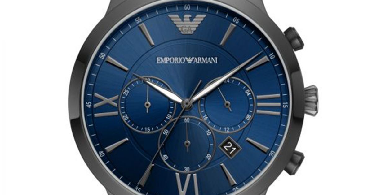 Buy Emporio Armani Men's Chronograph Quartz Stainless Steel Blue Dial 43mm Watch AR11348 in Pakistan