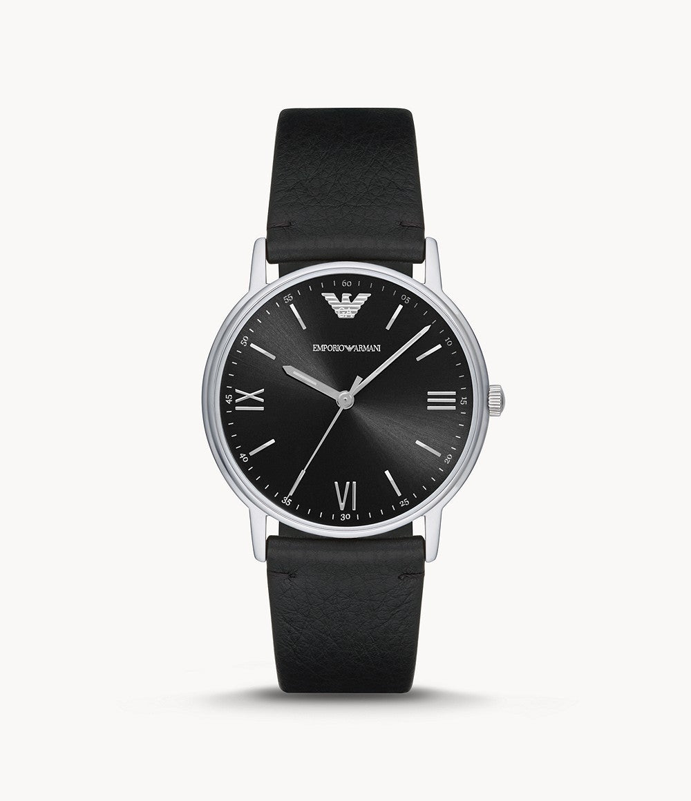 Buy Emporio Armani Men's Quartz Leather Strap Black Dial 41mm Watch AR11013 in Pakistan