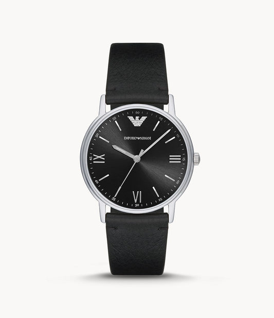 Buy Emporio Armani Men's Quartz Leather Strap Black Dial 41mm Watch AR11013 in Pakistan