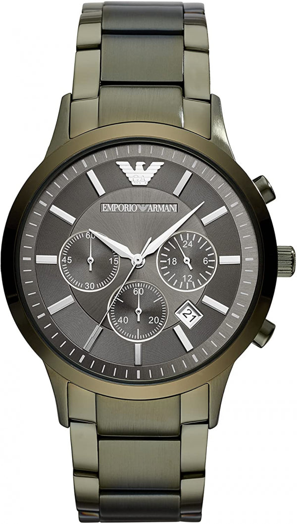 Buy Emporio Armani Men's Chronograph Quartz Stainless Steel Grey Dial 43mm Watch AR11117 in Pakistan