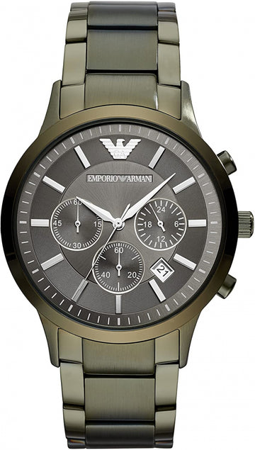 Buy Emporio Armani Men's Chronograph Quartz Stainless Steel Grey Dial 43mm Watch AR11117 in Pakistan