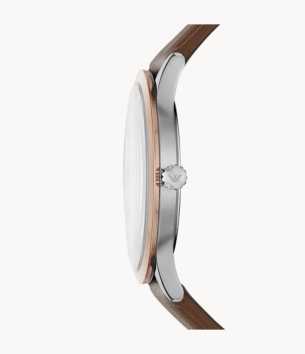 Buy Emporio Armani Men's Quartz Leather Strap White Dial 44mm Watch AR11211 in Pakistan