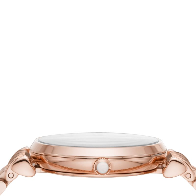 Buy Emporio Armani Gianni T Bar White Dial Rose Gold Steel Strap Watch for Women - AR11244 in Pakistan