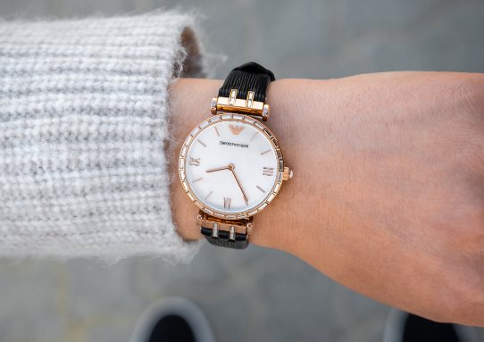 Buy Emporio Armani Women's Analog Mother of Pearl Dial 32mm Watch AR11295 in Pakistan