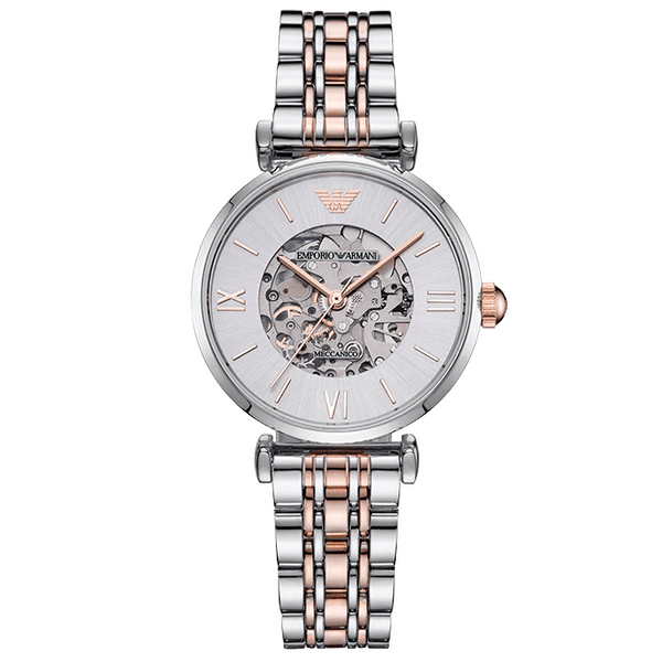 Buy Emporio Armani Gianni T Bar Silver Dial Two Tone Steel Strap Watch for Women - AR1992 in Pakistan