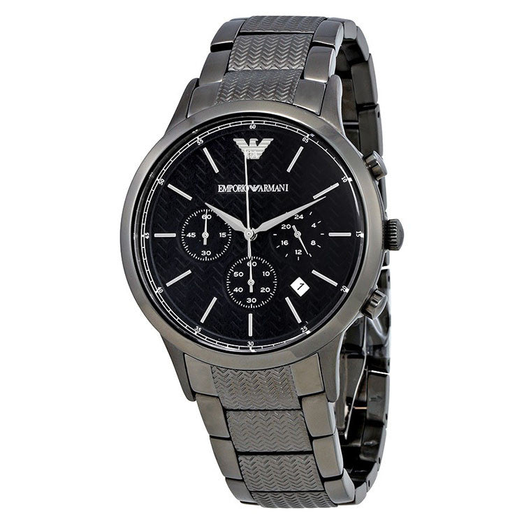 Buy Emporio Armani Renato Black Dial Black Steel Strap Watch for Men - AR2505 in Pakistan