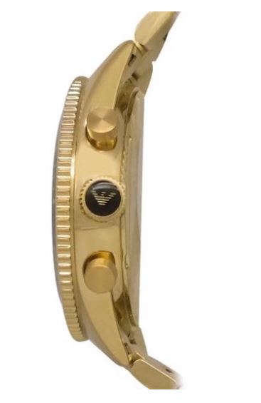 Buy Emporio Armani Black Dial Gold Steel Strap Watch for Men - AR5857 in Pakistan