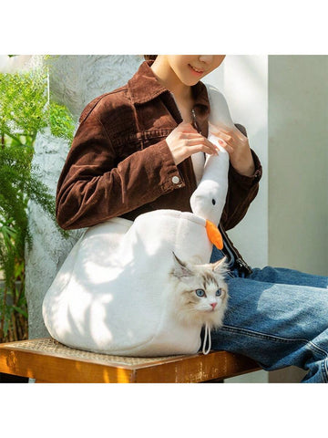 Buy SHEIN A Cat Outing Shoulder Bag With An Animal Shape That Can Reveal Its Head. The Cute Style Is Suitable For Cats And Dogs Traveling Outdoors. in Pakistan