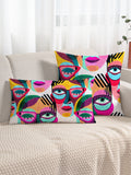 Buy SHEIN Abstract Figure Graphic Cushion Cover Without Filler, Modern Fabric Decorative Square Cushion Cover For Bed, Sofa in Pakistan