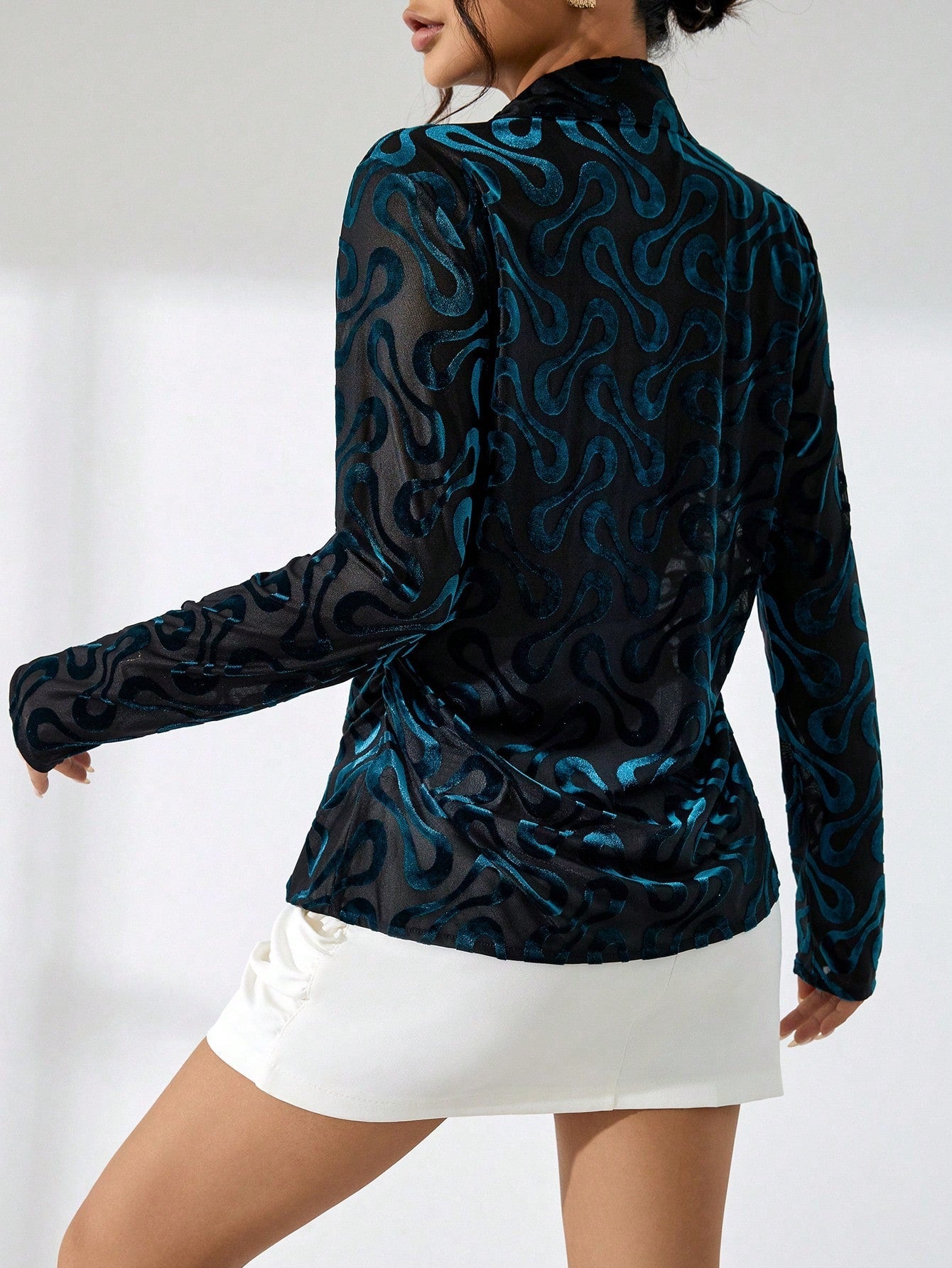 Buy SHEIN Allover Print Button Front Shirt in Pakistan