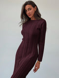 Buy SHEIN Aloruh New Arrival Round Neck Long Sweater Dress in Pakistan