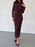 Buy SHEIN Aloruh New Arrival Round Neck Long Sweater Dress in Pakistan