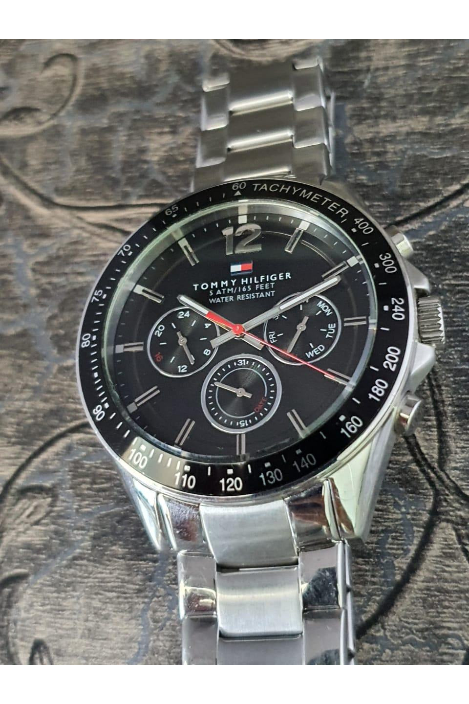 Buy Tommy Hilfiger Mens Analog Display Quartz Black Dial 46mm Watch - 1791104 in Pakistan