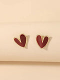 Buy SHEIN Andkiss Heart Shaped Stud Earrings in Pakistan