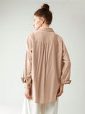 Buy SHEIN Anewsta Cotton Linen Texture Vacation Rose Hand Cranked Shirts in Pakistan