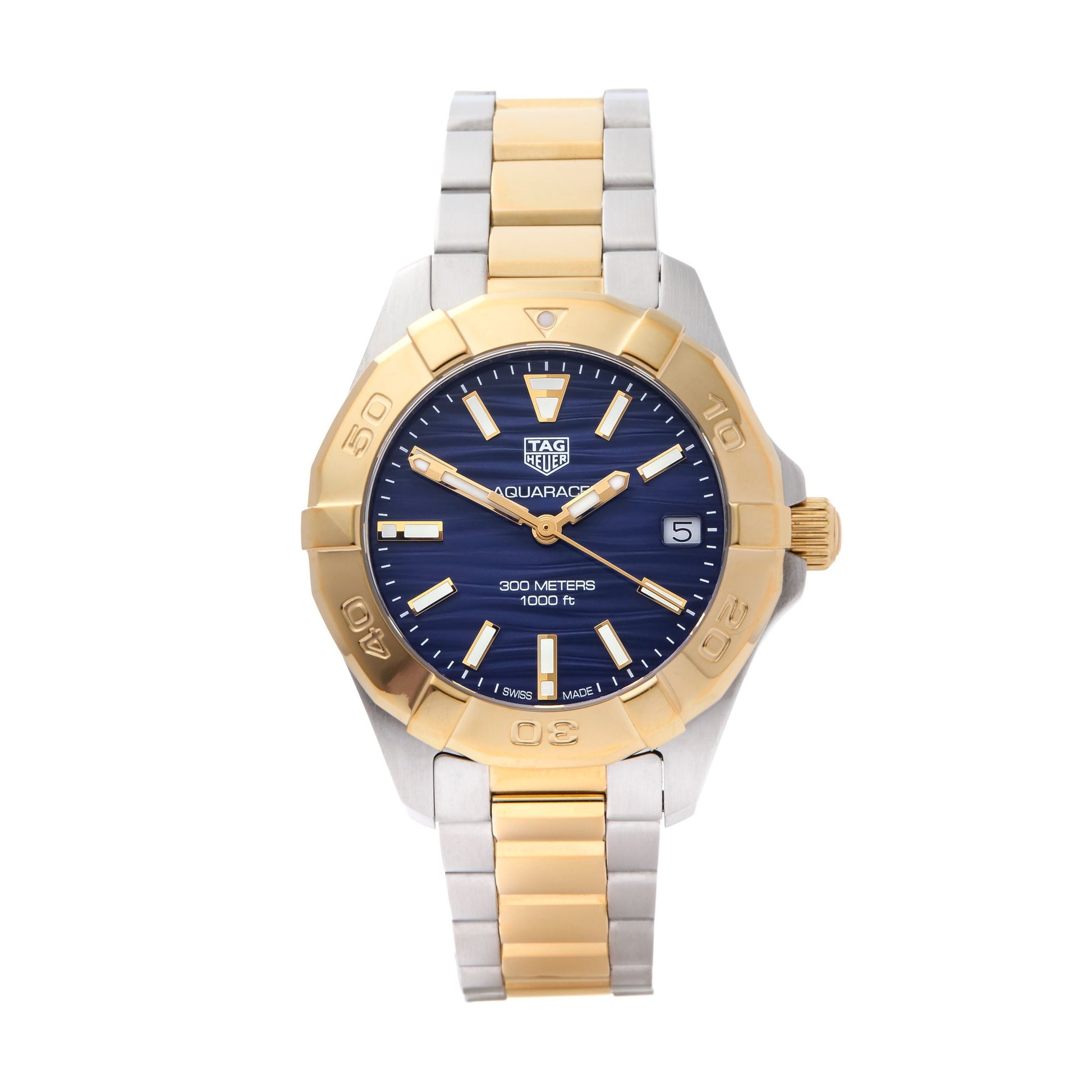 Buy Tag Heuer Aquaracer Blue Dial Two Tone Steel Strap Watch for Women - WBD1325.BB0320 in Pakistan