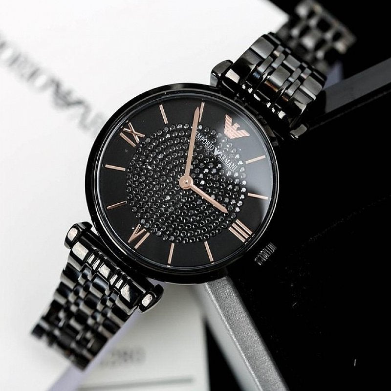 Buy Emporio Armani Women's Analog Stainless Steel Black Dial 32mm Watch AR11245 in Pakistan