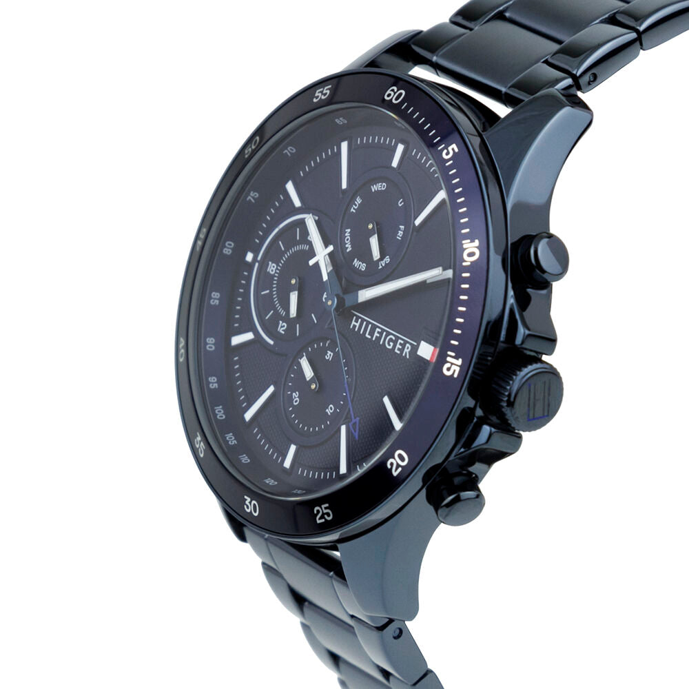 Buy Tommy Hilfiger Mens Quartz Stainless Steel Blue Dial 46mm Watch - 1791720 in Pakistan
