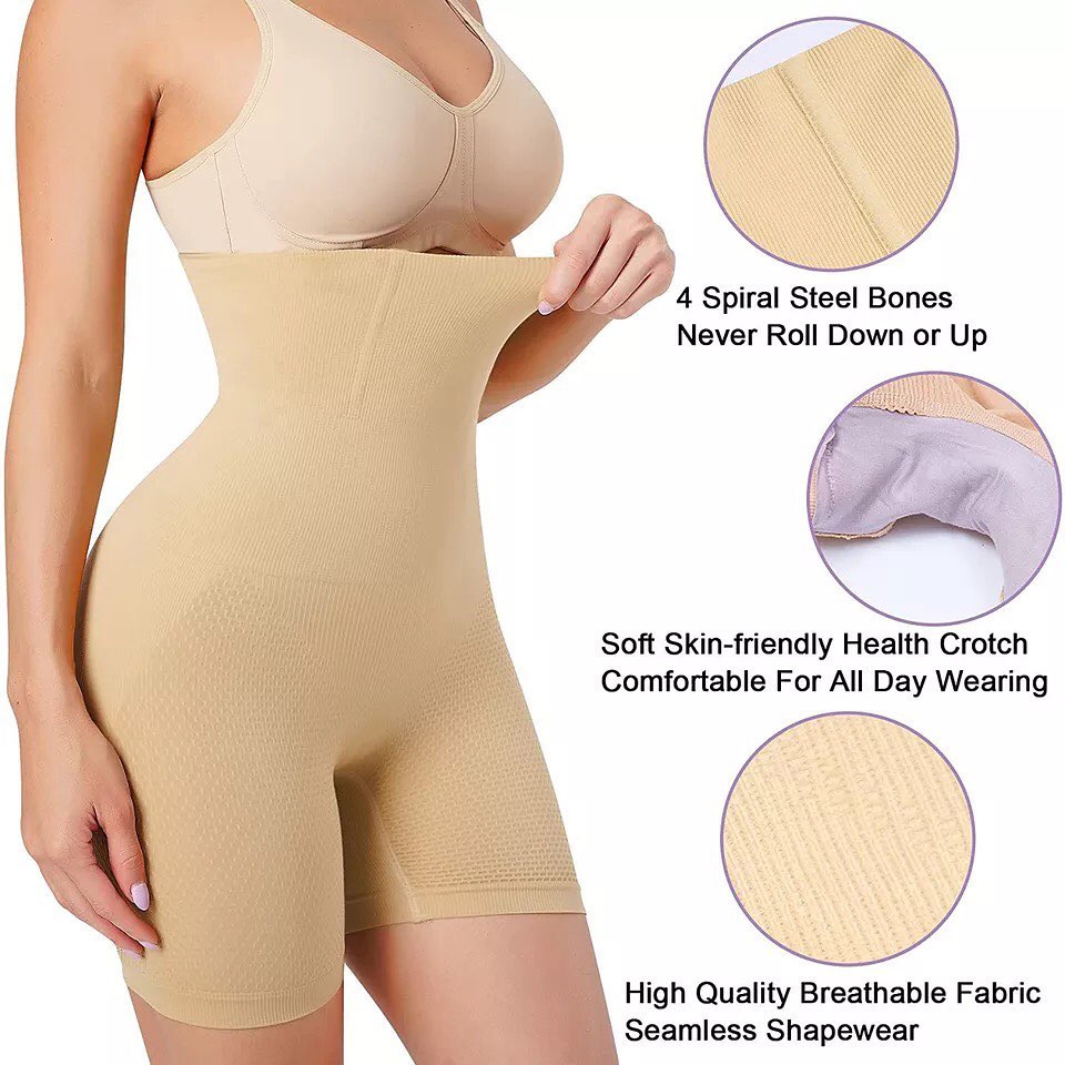 Buy Florea - High Waist Air Flex body shaper - Beige & Black-003 in Pakistan