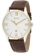 Buy Hugo Boss Mens Quartz Brown Leather Strap White Dial 43mm Watch - 1513486 in Pakistan