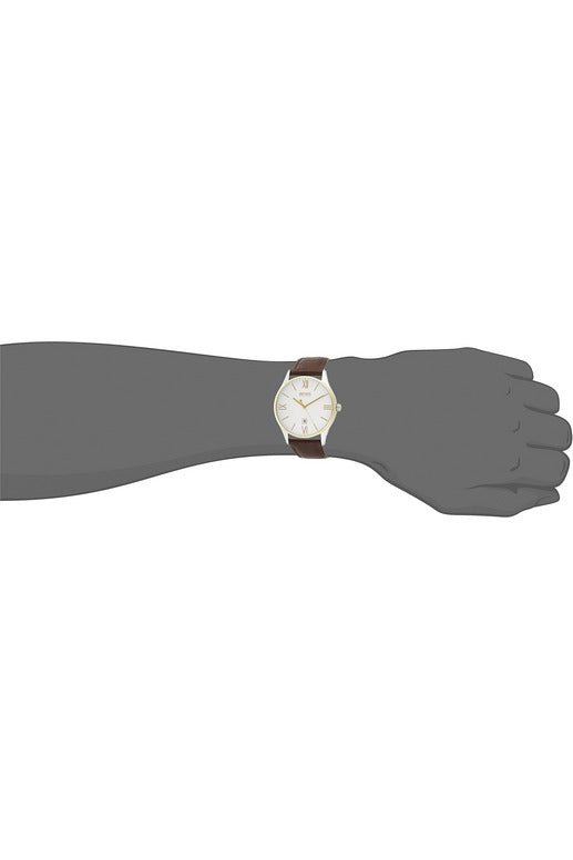 Buy Hugo Boss Mens Quartz Brown Leather Strap White Dial 43mm Watch - 1513486 in Pakistan