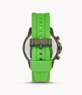 Buy Bannon Multifunction Black Dial Green Rubber Strap Watch For Men in Pakistan