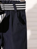 Buy SHEIN Baby Boy 2pcs Set: Striped Stylish Shirt And Black Suit Pants in Pakistan