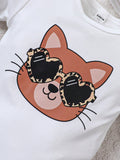Buy SHEIN Baby Boy 3D Ear Patched Hooded Teddy Vest Coat & 1pc Cartoon Graphic Bodysuit & 1pc Pants in Pakistan