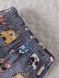 Buy SHEIN Baby Boy 3D Ear Patched Hooded Teddy Vest Coat & 1pc Cartoon Graphic Bodysuit & 1pc Pants in Pakistan