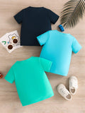 Buy SHEIN Baby Boy 3pcs Car Print Short Sleeve Tops Set For Summer in Pakistan