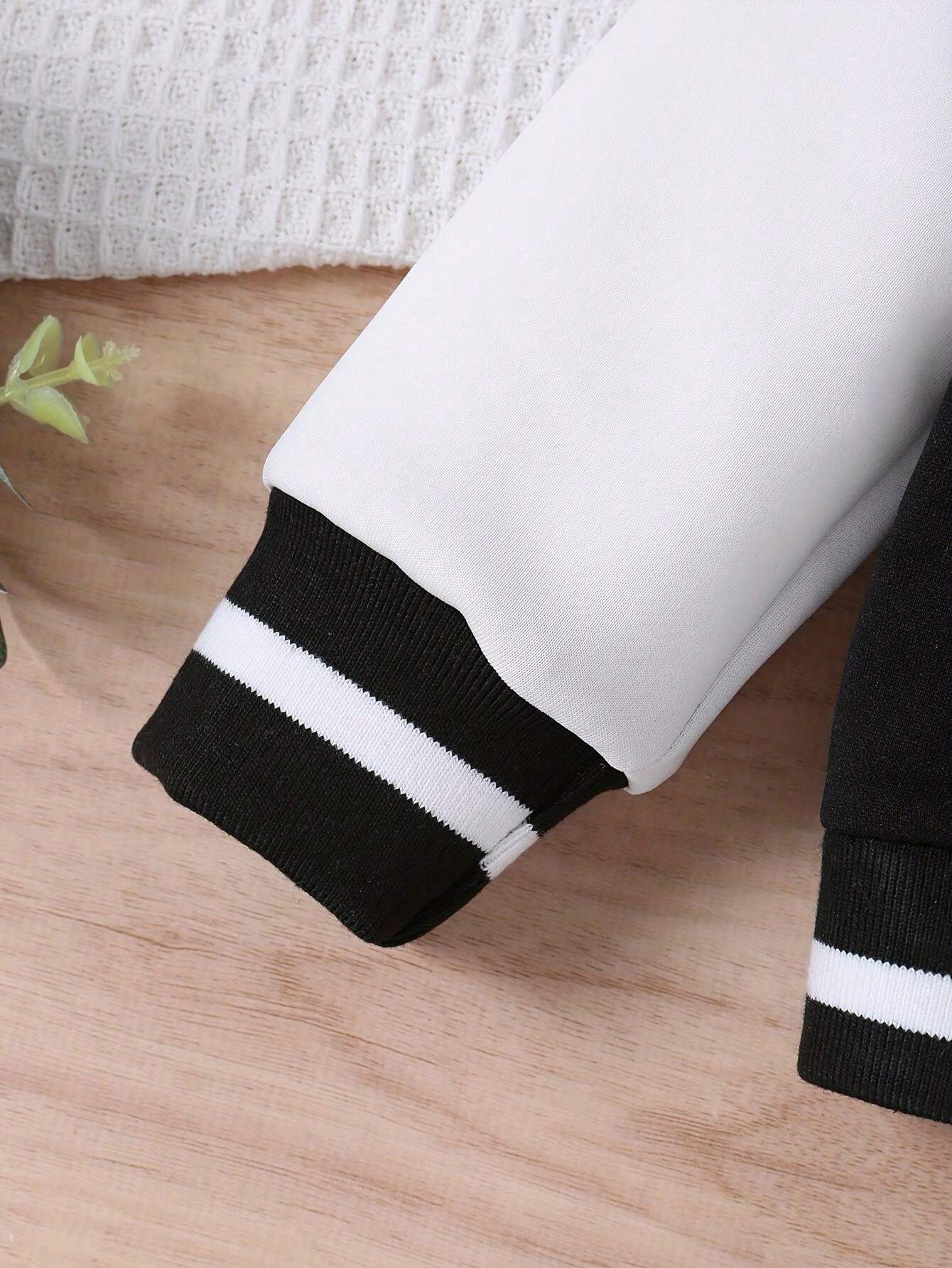 Buy SHEIN Baby Boy Fashion Casual Letter Baseball Jacket Set in Pakistan