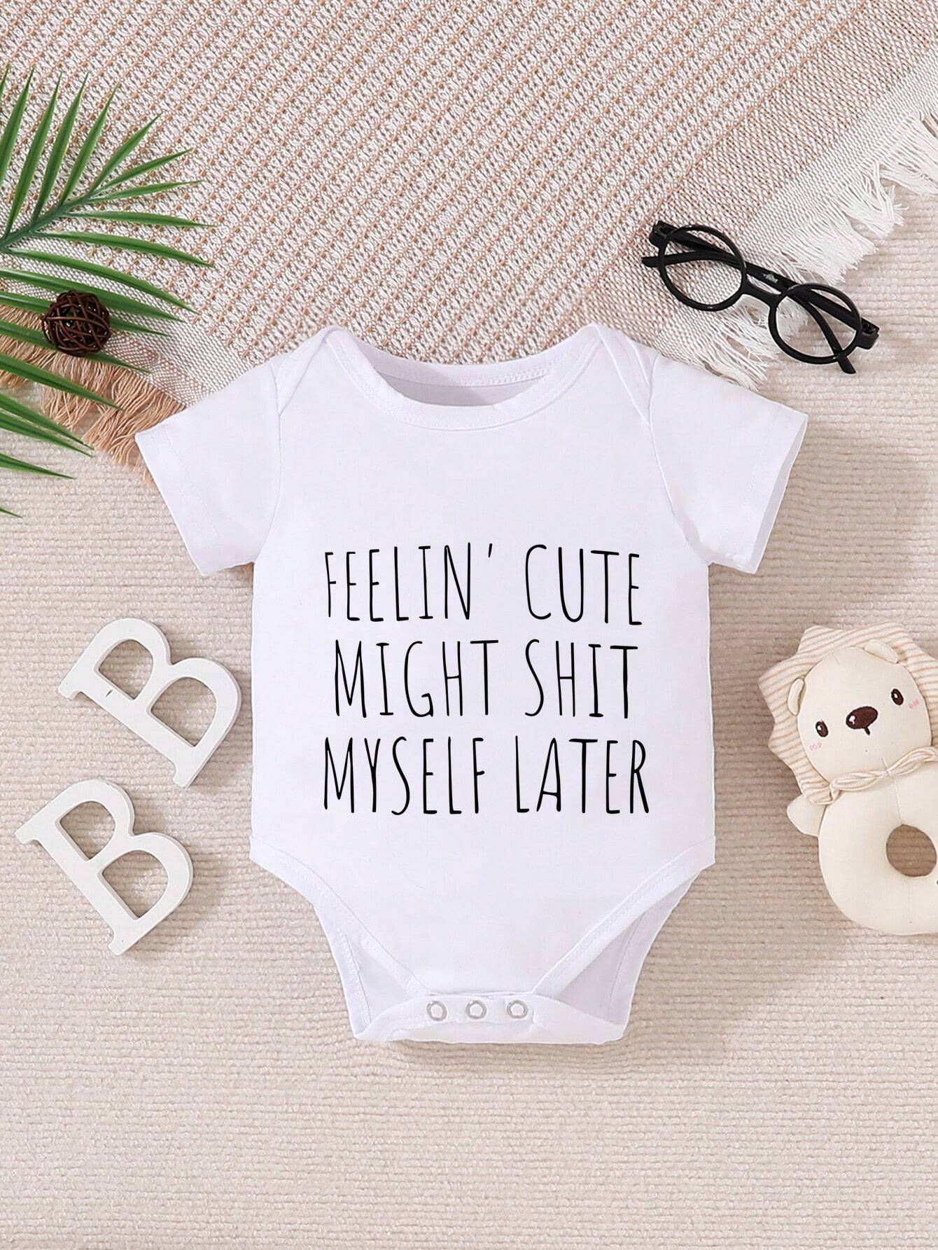 Buy SHEIN Baby Boy Letter Graphic Bodysuit in Pakistan