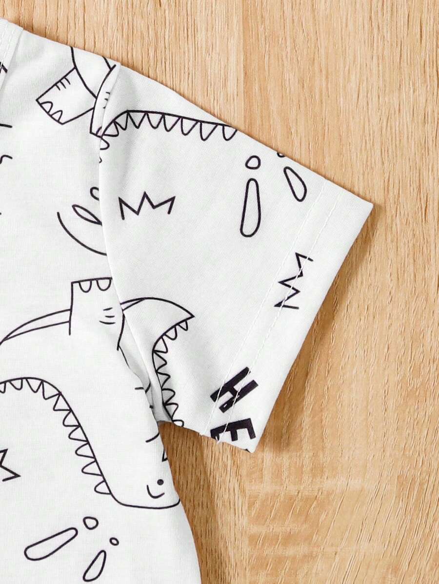 Buy SHEIN Baby Boy Spring/Summer Knitted Short Sleeve Top 3-Piece Set, Casual in Pakistan