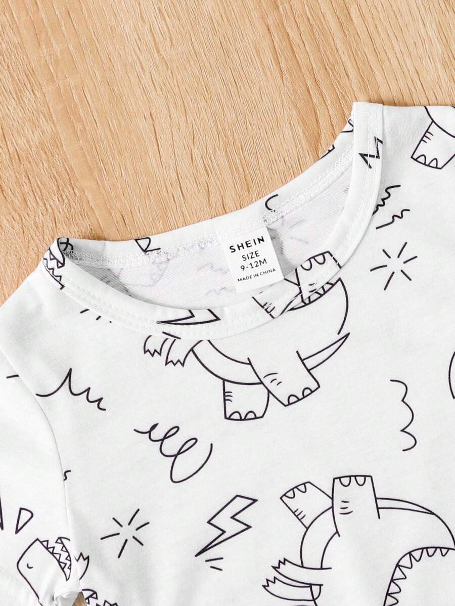 Buy SHEIN Baby Boy Spring/Summer Knitted Short Sleeve Top 3-Piece Set, Casual in Pakistan