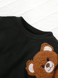 Buy SHEIN Baby Boy Teddy Bear Embroidery Sweatshirt & Sweatpants in Pakistan