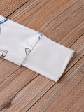 Buy SHEIN Baby Boys' Airplane Pattern Reversible Footie With Fold-Over Sleeves And Feet in Pakistan