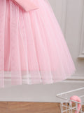 Buy SHEIN Baby Girl Double Button Mesh Hem Belted Dress in Pakistan