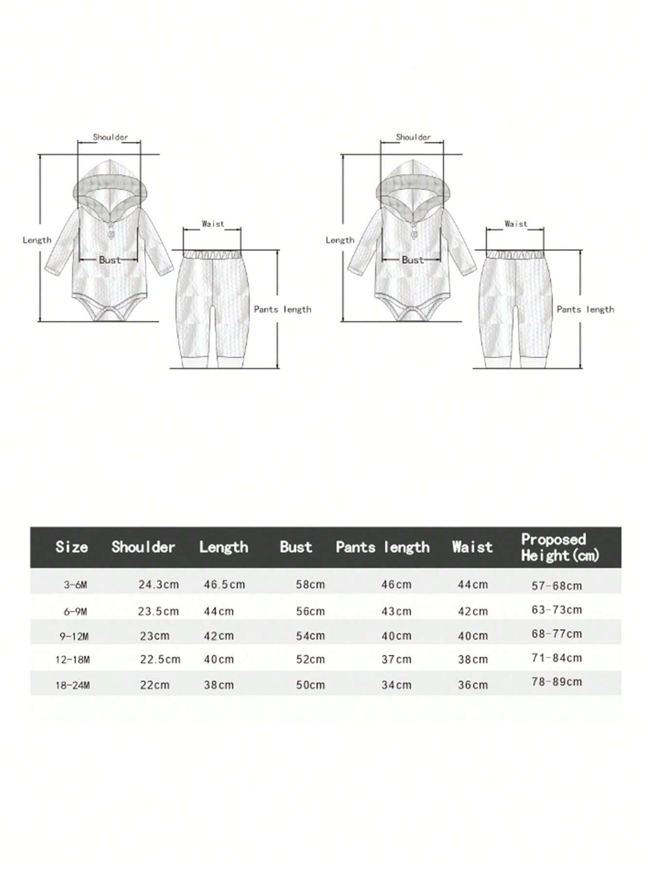 Buy SHEIN Baby Girl Fuzzy Trim Hooded Bodysuit & Sweatpants in Pakistan