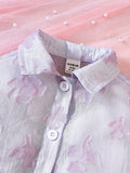 Buy SHEIN Baby Girl Jacquard Shirt & Cami Top & Shorts in Pakistan