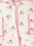 Buy SHEIN Baby Girl Light Pink Simple Print Short Sleeve T-Shirt And Shorts Casual 2pcs Home Outfit in Pakistan