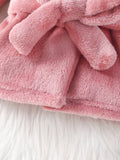 Buy SHEIN Baby Girls' Hooded Bathrobe With 3d Ear Design And Waist Belt Included in Pakistan