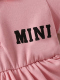 Buy SHEIN Baby Girl's Striped Bodysuit With Collar, Casual Simple Style With Letter Print For Spring And Summer in Pakistan