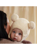 Buy SHEIN Baby Winter Hat, Warm Knitted Beanie With Coral Thermal Lined , Cute Earflap Hat For Boys And Girls Aged 5-24 Months, 42-48cm in Pakistan